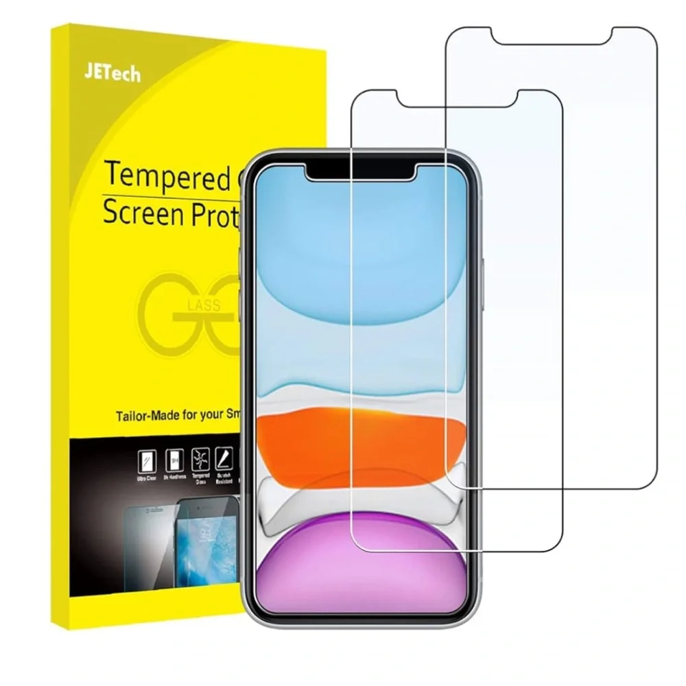 NIB JETech Tempered Glass Screen Protector for iPhone 11/XR, 2-pack